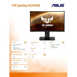 Monitor TUF 23.6 cala 1500R VG24VQR 165Hz HDMI DP