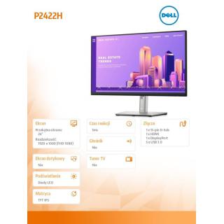 Monitor P2422H 24 cale LED IPS 1920x1080/16:9/DP/VGA/3Y