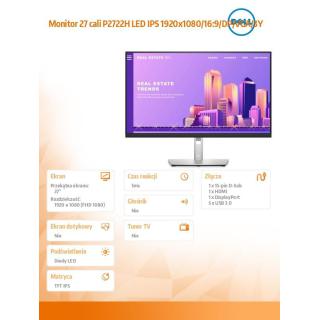 Monitor P2722H 27 cali LED IPS 1920x1080/16:9/DP/VGA/3Y