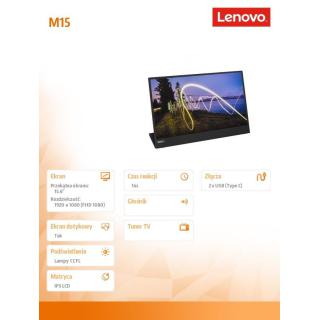 Monitor 15.6 ThinkVision M15 WLED LCD 62CAUAT1WL