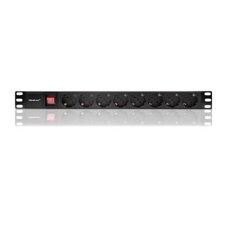 Listwa zasilająca do szafy RACK 1U | 16A | PDU | 8xSCHUKO | 2m