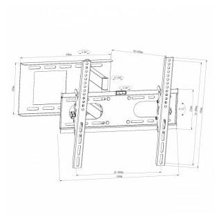 Uchwyt do TV LCD/LED AR-81 32-62" 35kg reg.pion/poziom 64cm