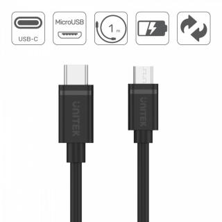 Kabel USB TYP-C DO microUSB 2.0 1m Y-C473BK