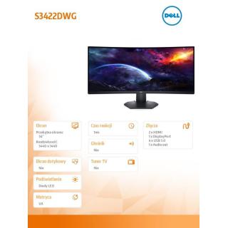 Monitor S3422DWG 34 cale VA LED 21:9/3440x1440/HDMI/DP/3Y