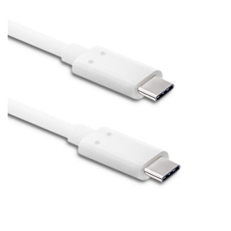 Kabel USB 3.1 typ C męski | USB 3.1 typ C męski | 1m | Biały