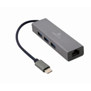 Hub 3 portowy USB 3.1 z kartą sieciową