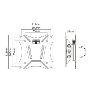 Uchwyt ścienny NM-W60BLACK 10-30'' 75X75 25KG