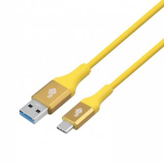 Kabel USB 3.0 - USB C 2m PREMIUM 3A żółty TPE