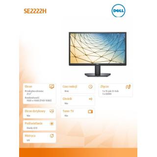 Monitor SE2222H 21,5 cali LED 1920x1080/HDMI/VGA/3Y