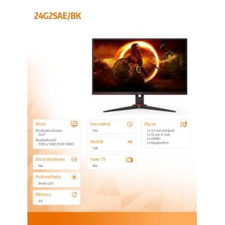 Monitor 24G2SAE 23.8 165Hz VA HDMIx2 DP Głośniki