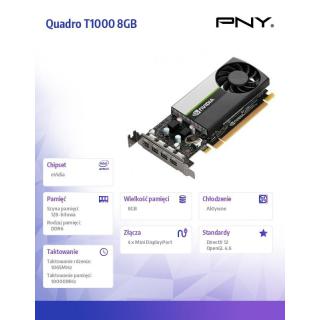 Karta graficzna Quadro T1000 8GB DDR6 VCNT1000-8GB-SB