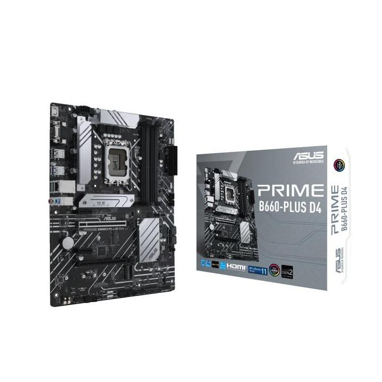 Płyta główna PRIME B660-PLUS D4 s1700 4DDR4 DP/HDMI M.2 ATX