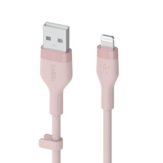 Kabel BoostCharge USB-A do Ligtning silikonowy 2m, różowy