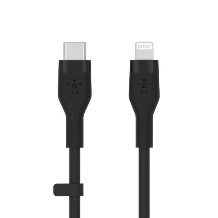 Kabel BoostCharge USB-C do Lightning silikonowy 2m, czarny