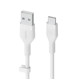 Kabel BoostCharge USB-A do USB-C silikonowy 3m, biały