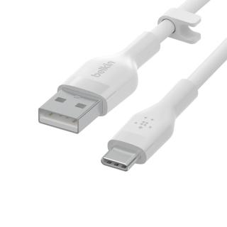 Kabel BoostCharge USB-A do USB-C silikonowy 3m, biały