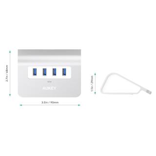 CB-H5 aluminiowy HUB USB-A | 4xUSB 3.0 | 5Gbps