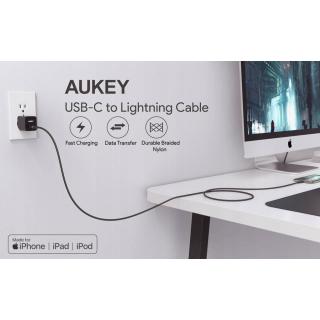 CB-CL03 Black nylonowy kabel Lightning-USB C | USB Power Delivery USB-PD | 2m | certyfikat MFi Apple