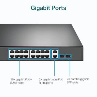 Switch SG1218MP 16xGE PoE+ 2xGE 2xSFP