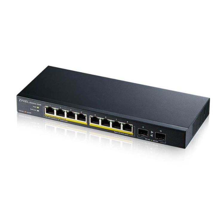 Przełącznik GS1100-10HP-EU0102F 120W PoE 8xGigabit 2xFiber Uplilk Switch