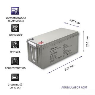 Akumulator AGM | 12V | 200Ah | max. 3000A