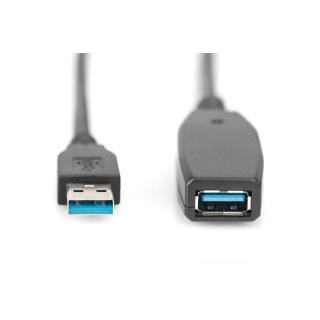 Kabel przedłużający USB 3.0 SuperSpeed Typ USB A/USB A M/Ż aktywny 20m Czarny