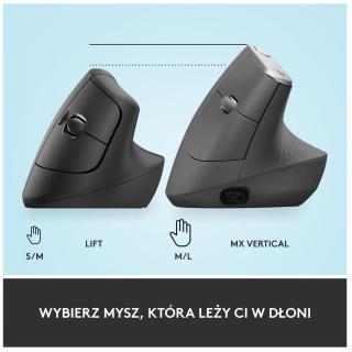 Mysz Lift Grafit dla praworęcznych 910-006473