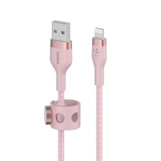 Kabel BoostCharge USB-A do Lightning silikonowy 3m, różowy