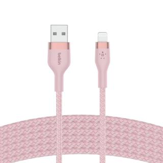 Kabel BoostCharge USB-A do Lightning silikonowy 3m, różowy