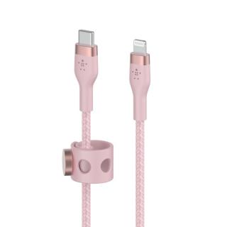 Kabel BoostCharge USB-C/Lightning Silikonowy w oplocie 2m różowy