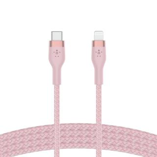 Kabel BoostCharge USB-C/Lightning Silikonowy w oplocie 2m różowy