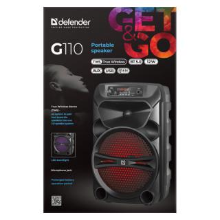 Głośnik Bluetooth G110 12W LED/BT/FM/TF/USB/AUX