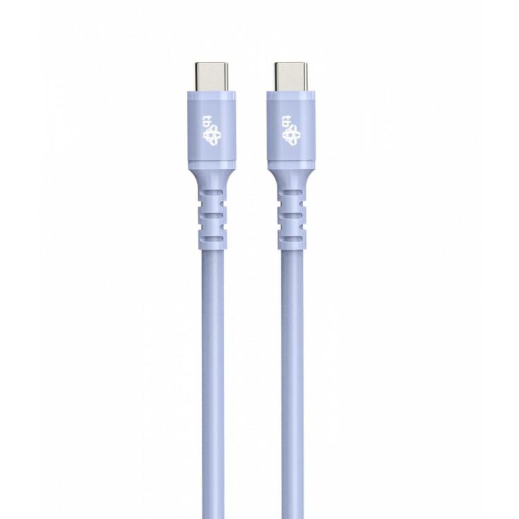 Kabel USB C - USB C 1m silikonowy fioletowy