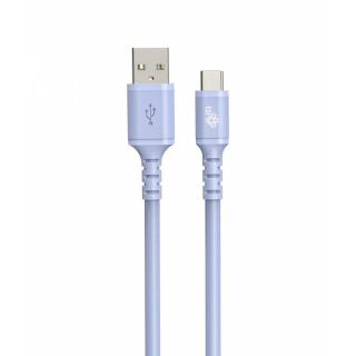 Kabel USB-USB C 1m. silikonowy fioletowy