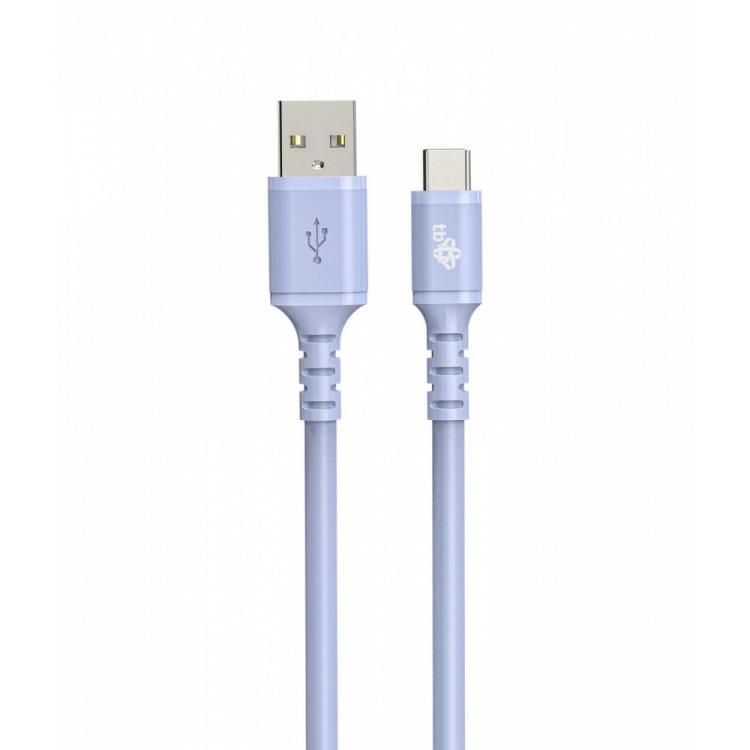 Kabel USB-USB C 1m silikonowy fioletowy