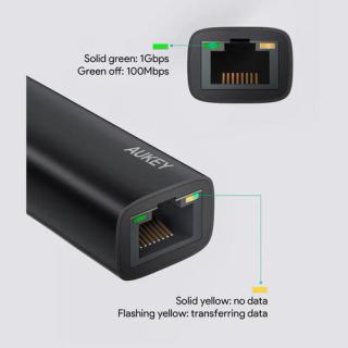 CB-A30 aluminiowa karta sieciowa USB-C Gigabit 10/100/1000 Mbps RJ45 | 1 Gb/s | USB 3.0 Typ C | diody LED