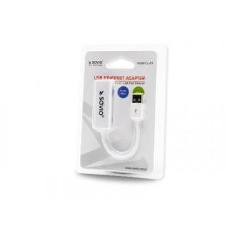 Adapter USB LAN 2.0 - Fast Ethernet (RJ45), blister, CL-24