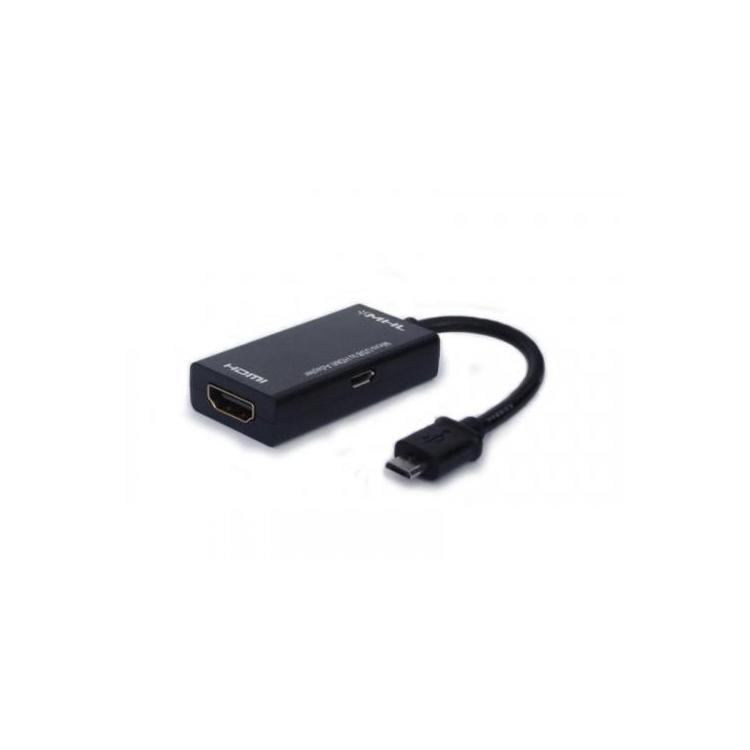 Aktywny adapter MHL micro USB 5 pin - HDMI AF, CL-32