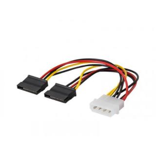 Kabel zasilający Molex 4 pin męski - 2xSATA 15 pin...