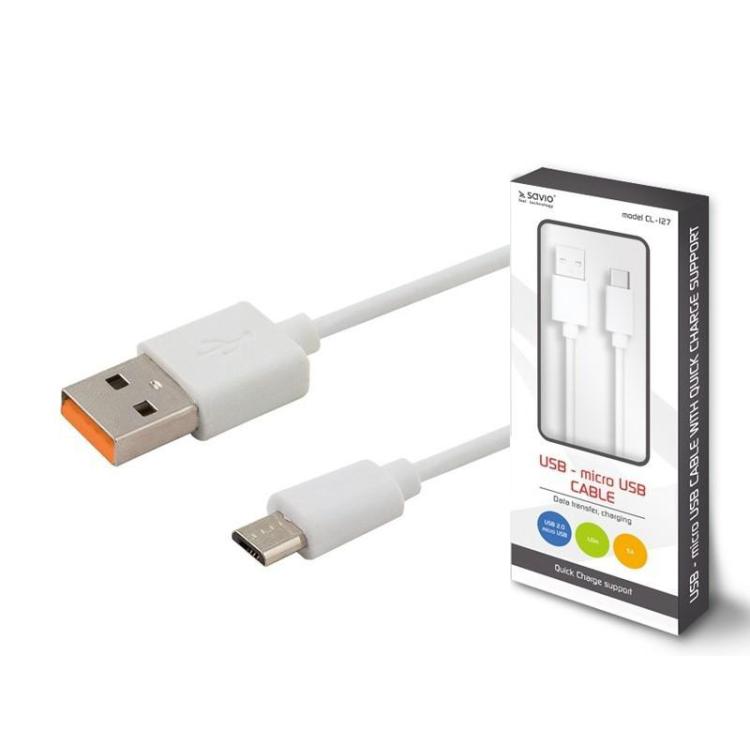 Kabel USB - micro USB, Quick Charge, 5A, 1m, CL-127