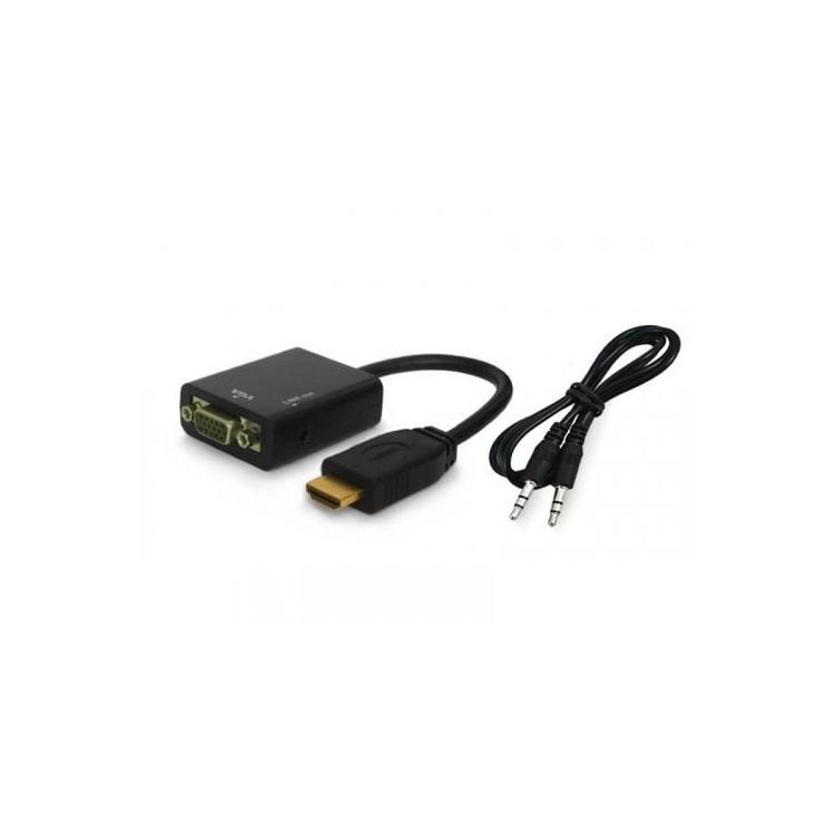 Adapter HDMI (M) - VGA (F) z audio, CL-23