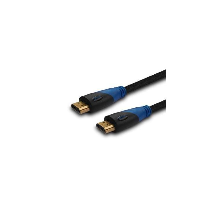 Kabel HDMI oplot nylon złoty v1.4 4Kx2K 1.5m, wielopak 10 szt., CL-02