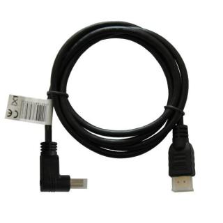 Kabel HDMI kątowy złoty v1.4 3D, 4Kx2K, 1.5m, wielopak 10...