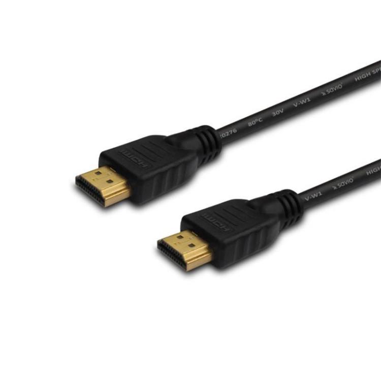 Kabel HDMI (M) 2m, czarny, złote końcówki, v1.4 high speed, ethernet/3D wielopak 10 szt., CL-05