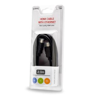 Kabel HDMI (M) 2m, czarny, złote końcówki, v1.4 high speed, ethernet/3D wielopak 10 szt., CL-05