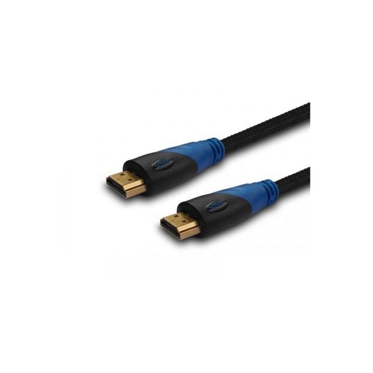 Kabel HDMI (M) 3m, oplot nylonowy, złote końcówki, v1.4 high speed, ethernet/3D, CL-07