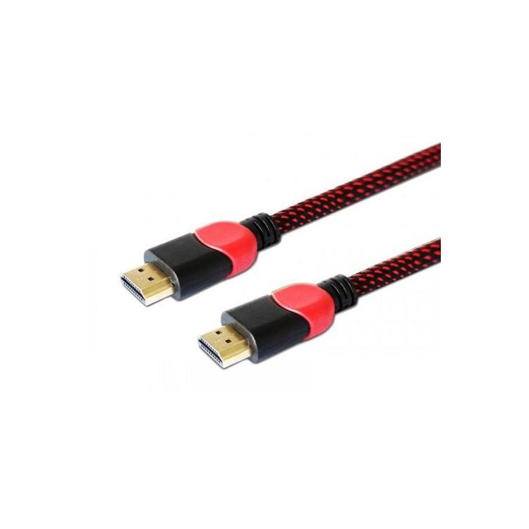 Kabel HDMI v2.0 czerwono-czarny 1,8m, GCL-01