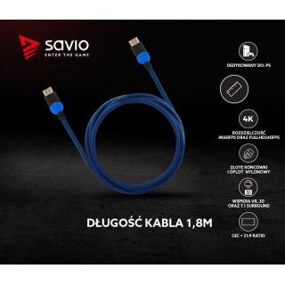 Kabel HDMI 2.0 dedykowany do Playstation niebiesko-czarny...