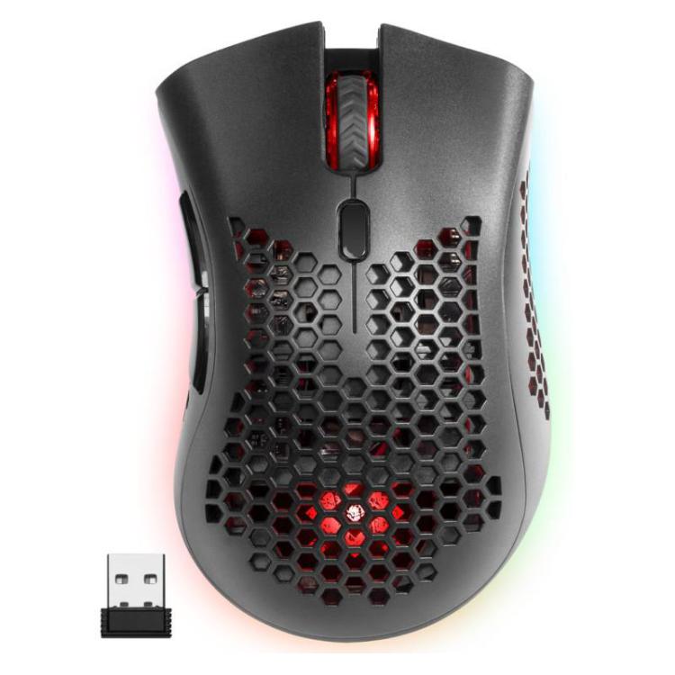 Mysz gamingowa bezprzewodowa Warlock GM-709L Optic RF RGB 2400 dpi 8P