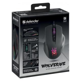 Mysz gamingowa przewodowa WOLVERINE GM-700L 12800 dpi 7P